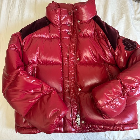 MONCLER - 2 Moncler x 1952 Chouette Down Puffer Jacket - Red - Size 0 (XS) - Picture 6 of 13